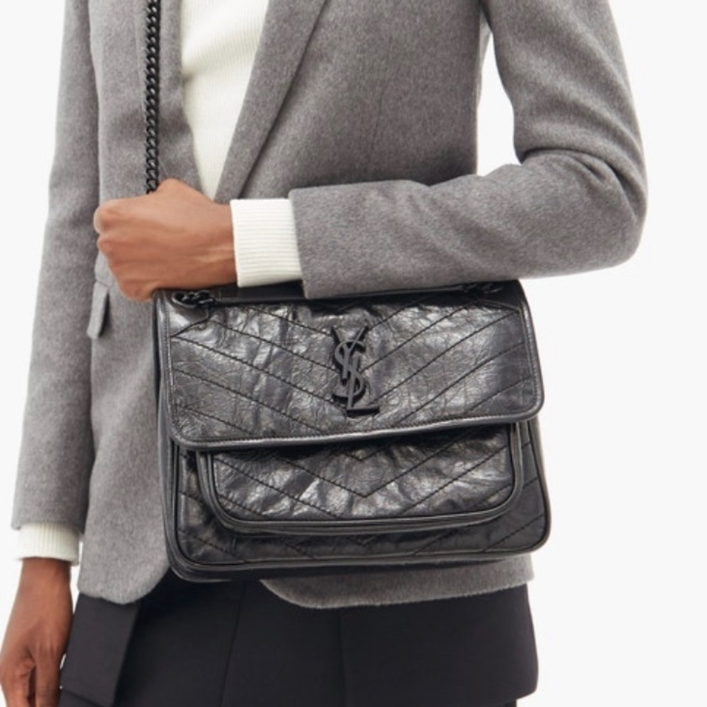 Authentic YSL Niki Medium in Vintage Leather